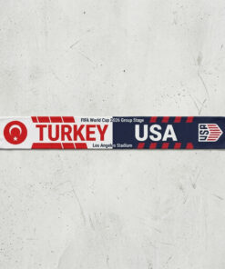 Global Soccer Event 2026 Turkey Vs USA Football Scarf Matchup Souvenir