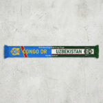 Global Soccer Event 2026 Congo DR Vs Uzbekistan Football Scarf Team Crests