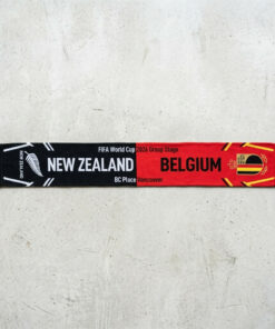 Global Soccer Event 2026 New Zealand Vs Belgium Football Scarf Matchup Souvenir
