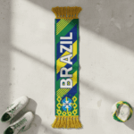 Global Soccer Event 2026 Brazil Scarf National Symbol Print