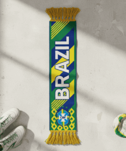 Global Soccer Event 2026 Brazil Scarf National Symbol Print