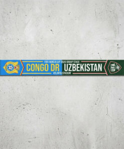 Global Soccer Event 2026 Congo DR Vs Uzbekistan Football Scarf Dual Color Fringe