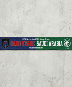 Global Soccer Event 2026 Cabo Verde Vs Saudi Arabia Football Scarf Gameday Knit