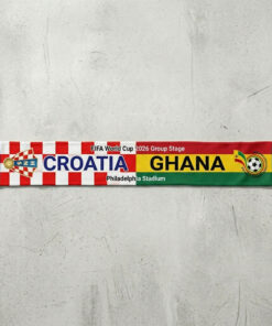 Global Soccer Event 2026 Croatia Vs Ghana Football Scarf Group Stage Souvenir