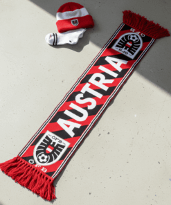 Global Soccer Event 2026 Austria Scarf Red White Black