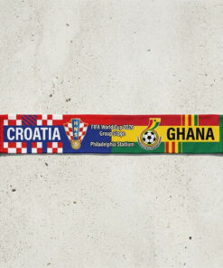 Global Soccer Event 2026 Croatia Vs Ghana Football Scarf Bold Typography Design