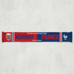 Global Soccer Event 2026 Norway Vs France Football Scarf Rivalry Print