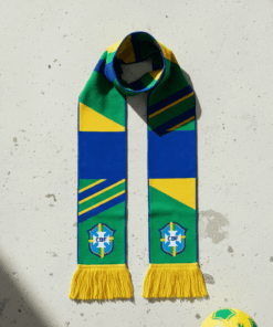 Global Soccer Event 2026 Brazil Scarf Stars Above Crest