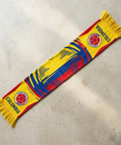 Global Soccer Event 2026 Colombia Scarf Flat Lay Concrete