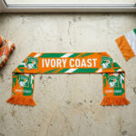 Ivory Coast Scarf Global Soccer Event 2026 Bold Geometric Pattern Details