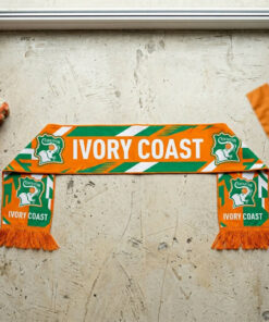 Ivory Coast Scarf Global Soccer Event 2026 Bold Geometric Pattern Details