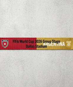 Global Soccer Event 2026 Jordan Vs Argentina Football Scarf Premium Knit Material