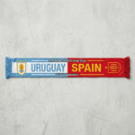 Global Soccer Event 2026 Uruguay Vs Spain Football Scarf Dual Fringe