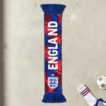 Global Soccer Event 2026 England Scarf Geometric Block Pattern