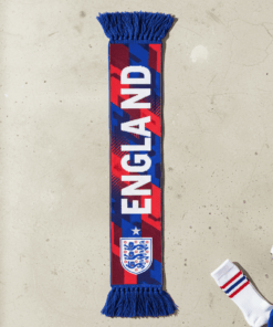 Global Soccer Event 2026 England Scarf Geometric Block Pattern