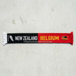 Global Soccer Event 2026 New Zealand Vs Belgium Football Scarf Bold Typography