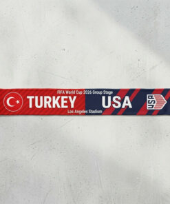 Global Soccer Event 2026 Turkey Vs USA Football Scarf Bold Typography