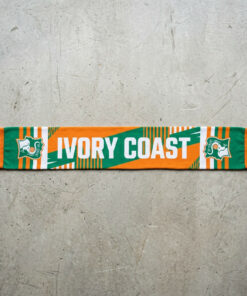 Ivory Coast Scarf Global Soccer Event 2026 Striking White Text Contrast