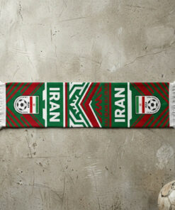 Global Soccer Event 2026 Iran Scarf Symmetric Badge Layout