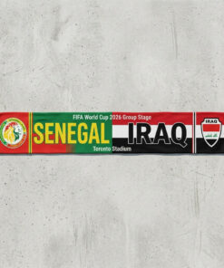 Global Soccer Event 2026 Senegal Vs Iraq Football Scarf Crests