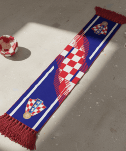 Global Soccer Event 2026 Croatia Scarf Central Checkerboard Burst