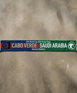 Global Soccer Event 2026 Cabo Verde Vs Saudi Arabia Football Scarf Bold Typography