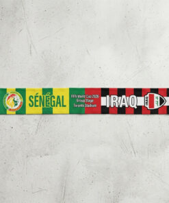 Global Soccer Event 2026 Senegal Vs Iraq Football Scarf Vibrant Colors