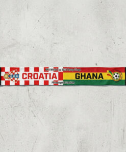 Global Soccer Event 2026 Croatia Vs Ghana Football Scarf Knit Material