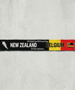 Global Soccer Event 2026 New Zealand Vs Belgium Football Scarf Nation Symbols