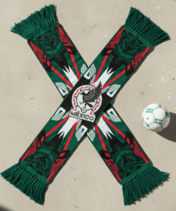 Mexico Scarf Global Soccer Event 2026 With Vibrant Green Tassel Accent