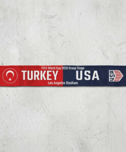 Global Soccer Event 2026 Turkey Vs USA Football Scarf Los Angeles Edition