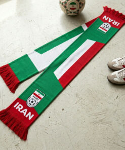 Global Soccer Event 2026 Iran Scarf Classic White Fringe