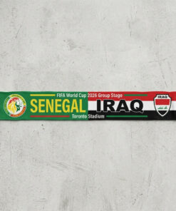 Global Soccer Event 2026 Senegal Vs Iraq Football Scarf Fan Apparel