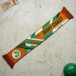 Ivory Coast Scarf Global Soccer Event 2026 Classic Orange White Fringes