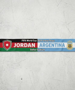 Global Soccer Event 2026 Jordan Vs Argentina Football Scarf Group Stage Souvenir
