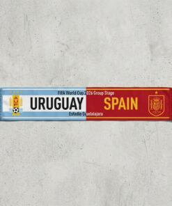 Global Soccer Event 2026 Uruguay Vs Spain Football Scarf Guadalajara Edition
