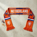 Netherlands Scarf Global Soccer Event 2026 Highlighting National Lion Symbol
