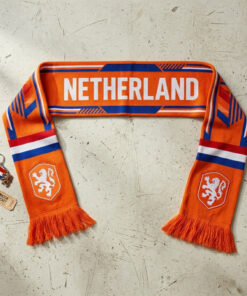 Netherlands Scarf Global Soccer Event 2026 Highlighting National Lion Symbol