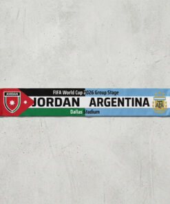Global Soccer Event 2026 Jordan Vs Argentina Football Scarf Vibrant Match Day