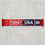 Global Soccer Event 2026 Turkey Vs USA Football Scarf Dual Crests