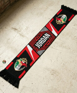 Jordan Scarf Global Soccer Event 2026 Featuring Central Text