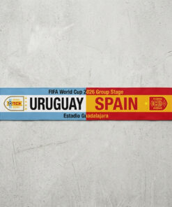Global Soccer Event 2026 Uruguay Vs Spain Football Scarf Team Logos