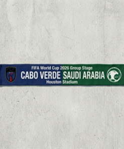 Global Soccer Event 2026 Cabo Verde Vs Saudi Arabia Football Scarf Houston Edition