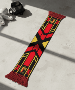 Global Soccer Event 2026 Belgium Scarf Retro Style Knit