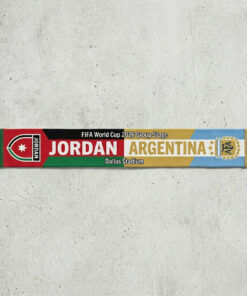Global Soccer Event 2026 Jordan Vs Argentina Football Scarf Official Team Logos