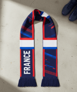 Global Soccer Event 2026 France Scarf Dual Cockerel Logos