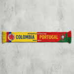Global Soccer Event 2026 Colombia Vs Portugal Football Scarf Official Team Crests