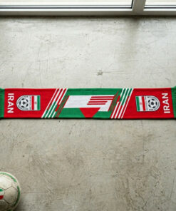 Global Soccer Event 2026 Iran Scarf Sharp Abstract Shapes