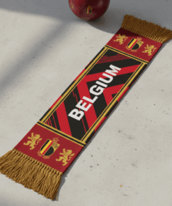 Global Soccer Event 2026 Belgium Scarf Fringed Tassel Ends