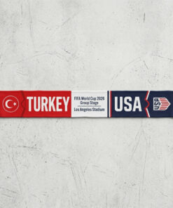 Global Soccer Event 2026 Turkey Vs USA Football Scarf Split Design